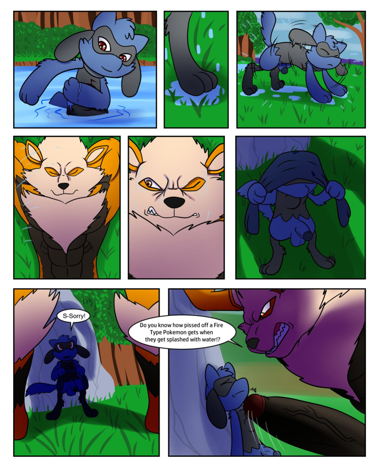 [JayKasai] Wet an Arcanine, Drench a Riolu