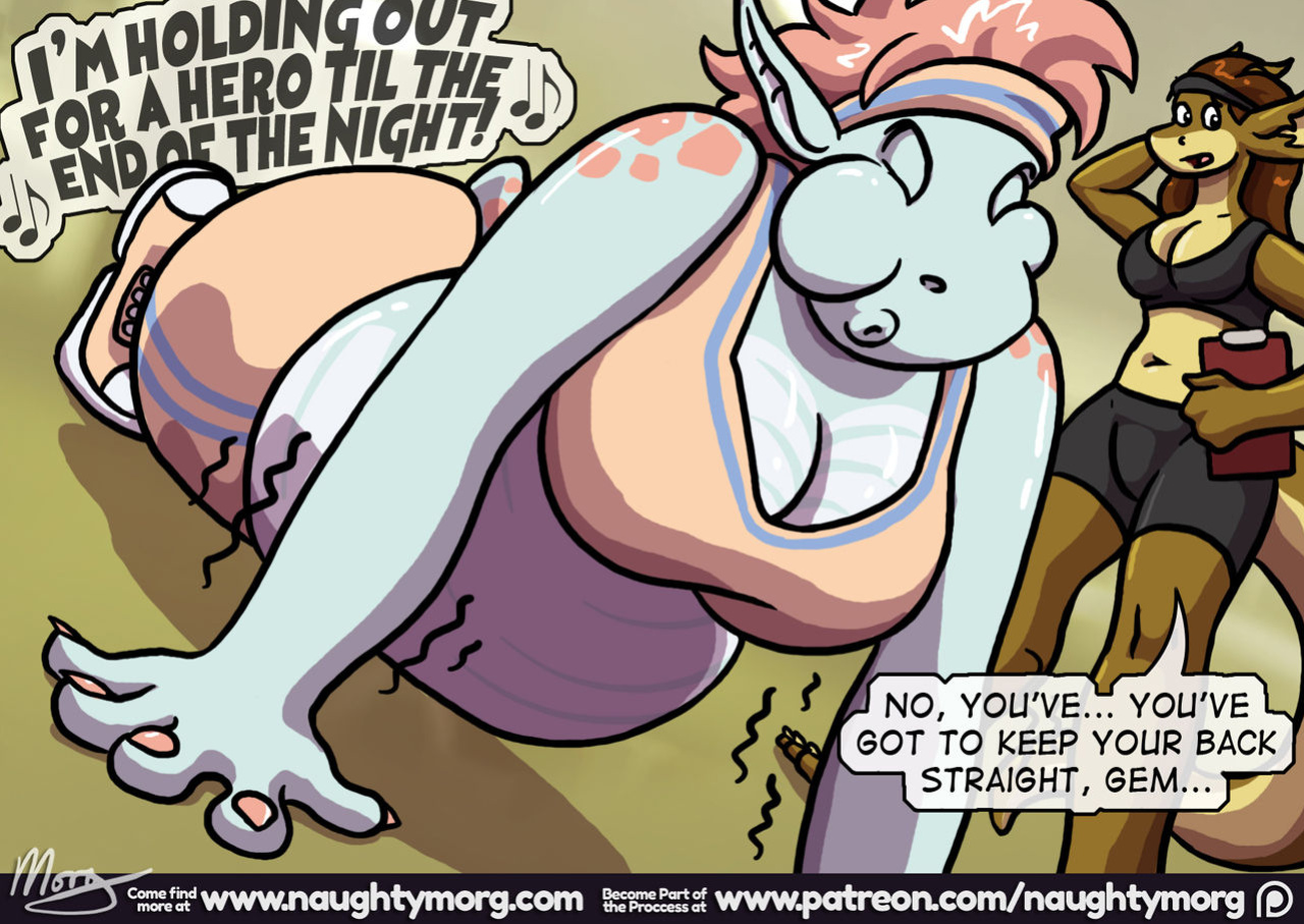[NaughtyMorg] Gem & Sarah: Weight Training