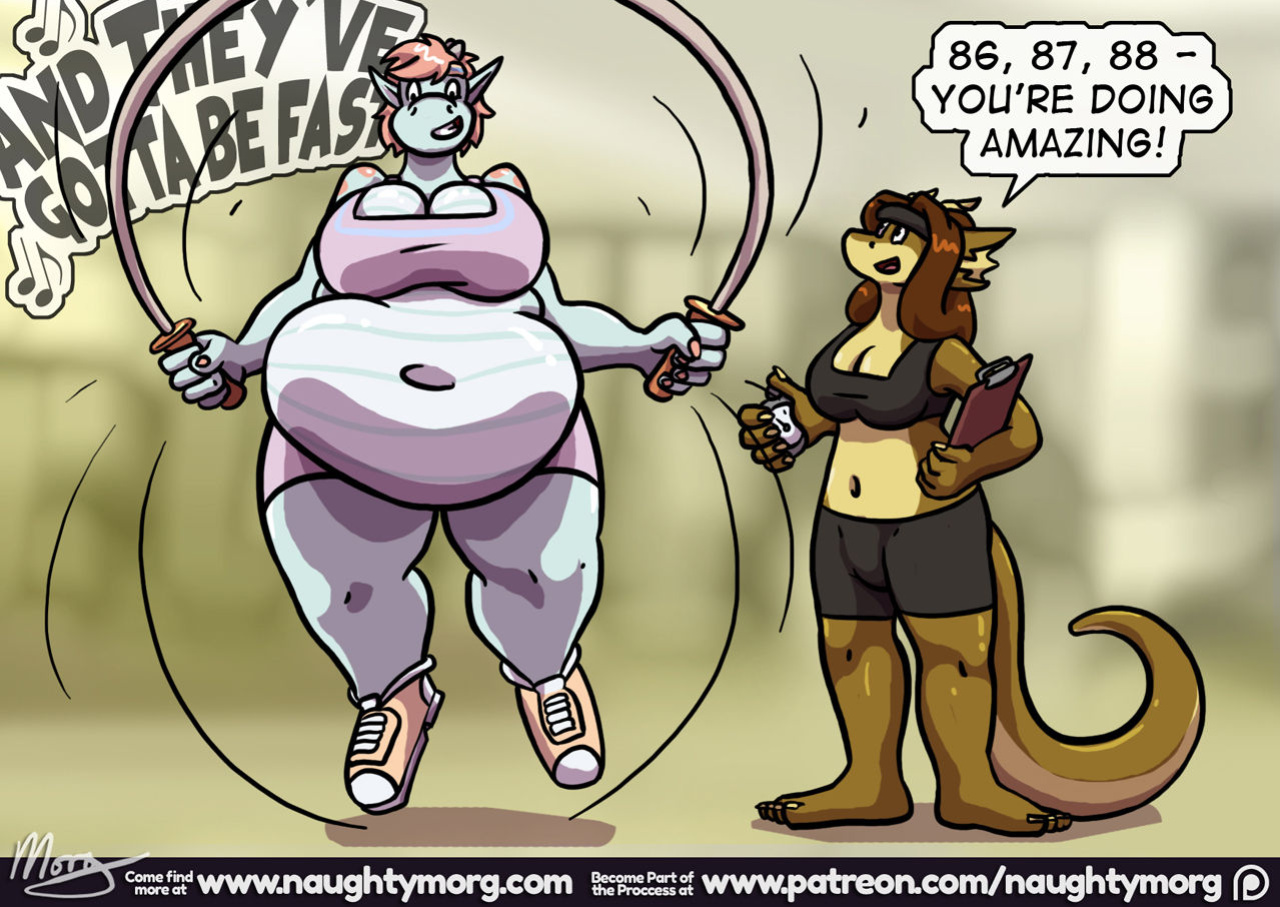 [NaughtyMorg] Gem & Sarah: Weight Training