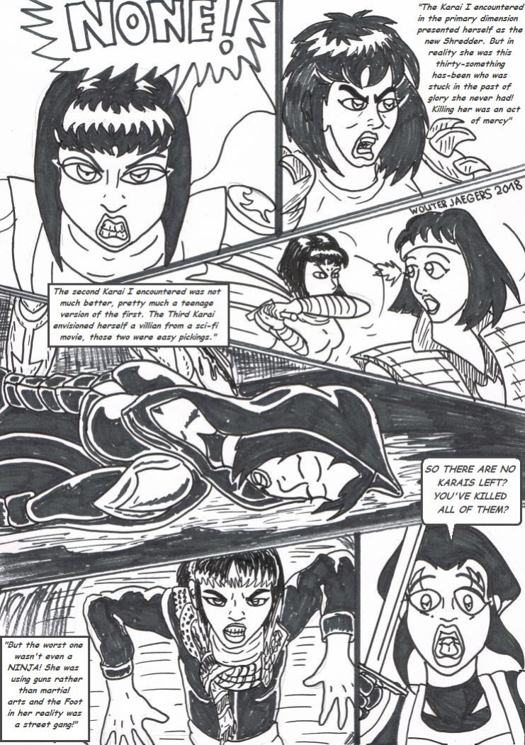 Teenage mutant Ninja Turtles: Karai versus Karai.