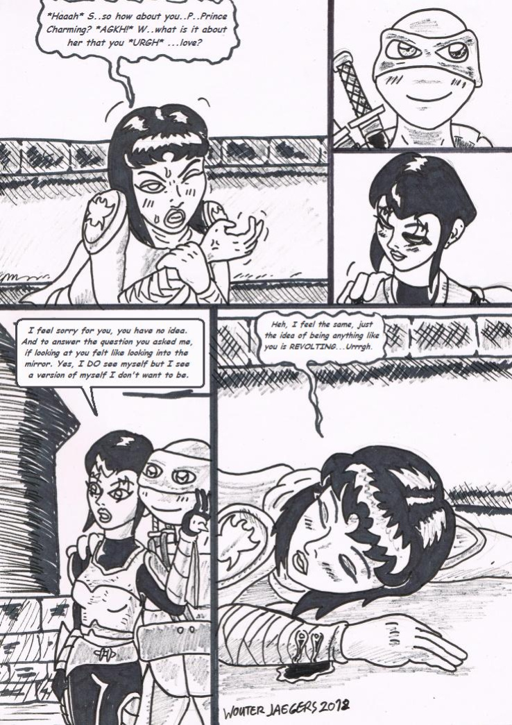 Teenage mutant Ninja Turtles: Karai versus Karai.