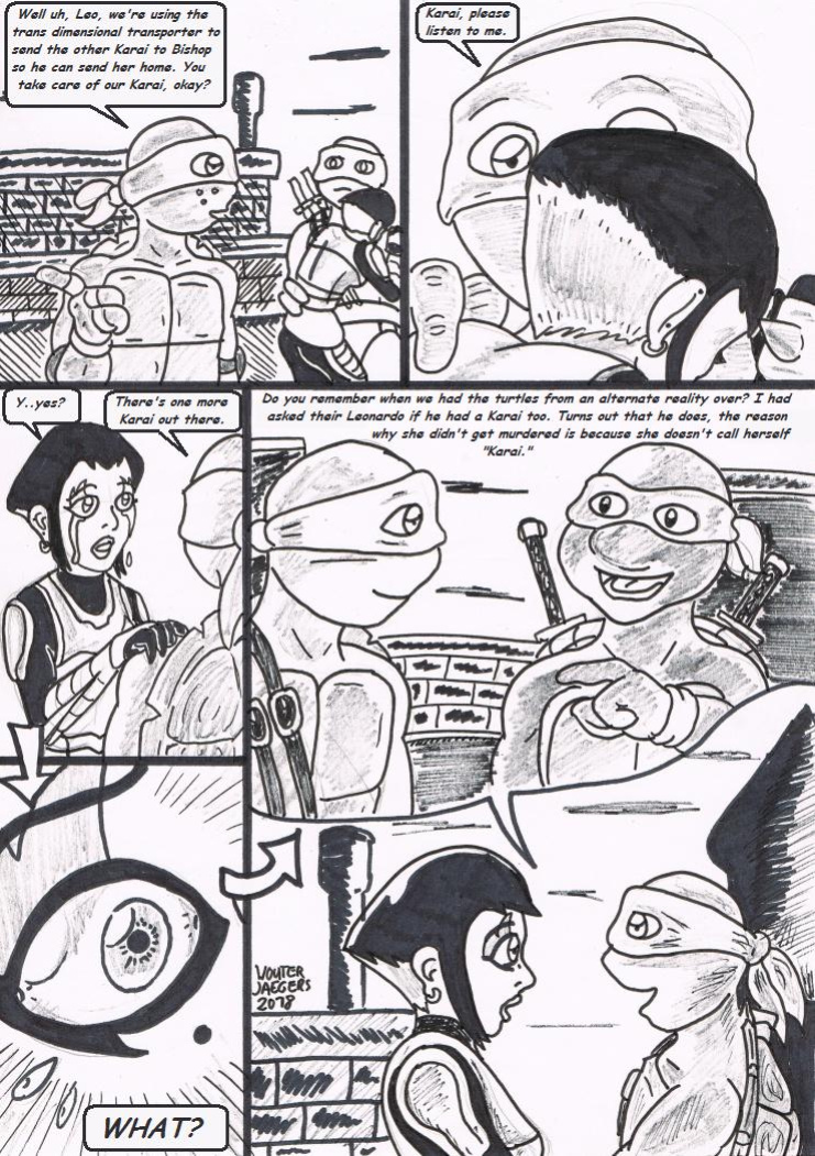 Teenage mutant Ninja Turtles: Karai versus Karai.