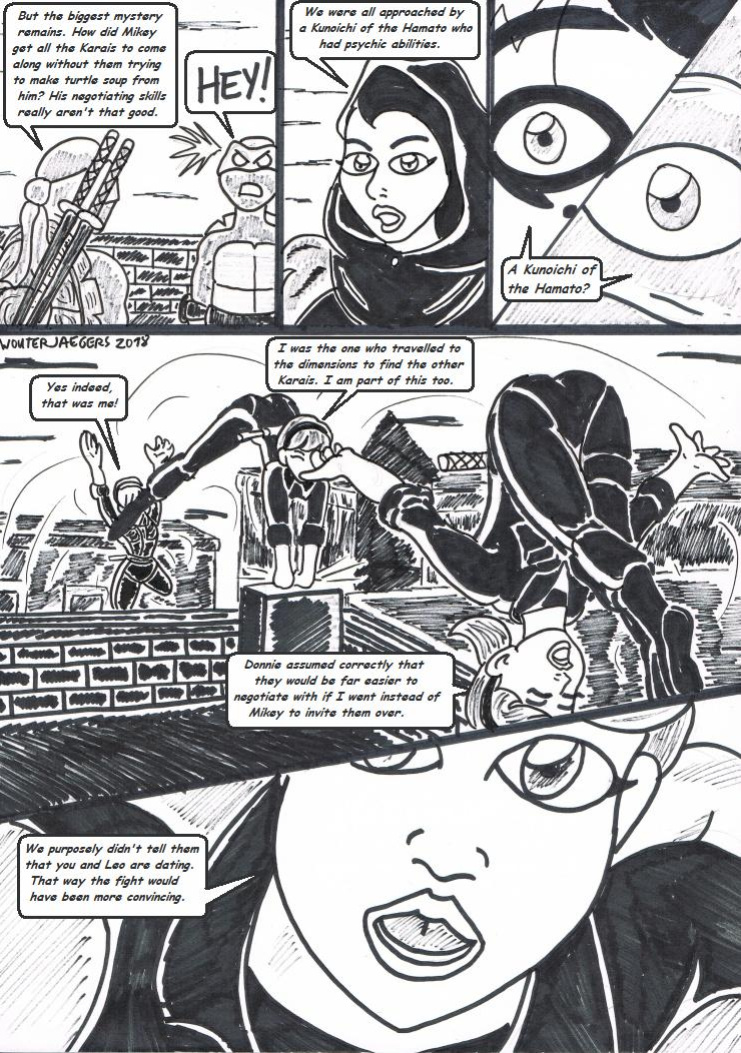 Teenage mutant Ninja Turtles: Karai versus Karai.