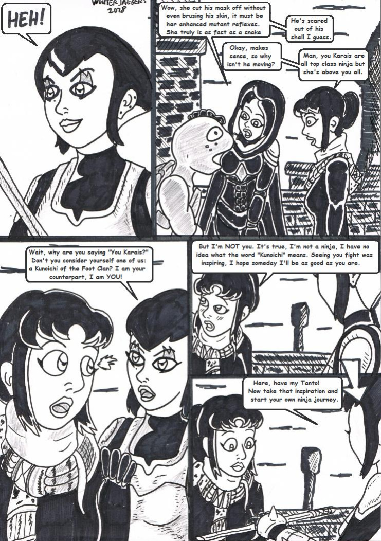 Teenage mutant Ninja Turtles: Karai versus Karai.