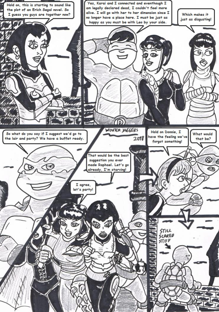 Teenage mutant Ninja Turtles: Karai versus Karai.