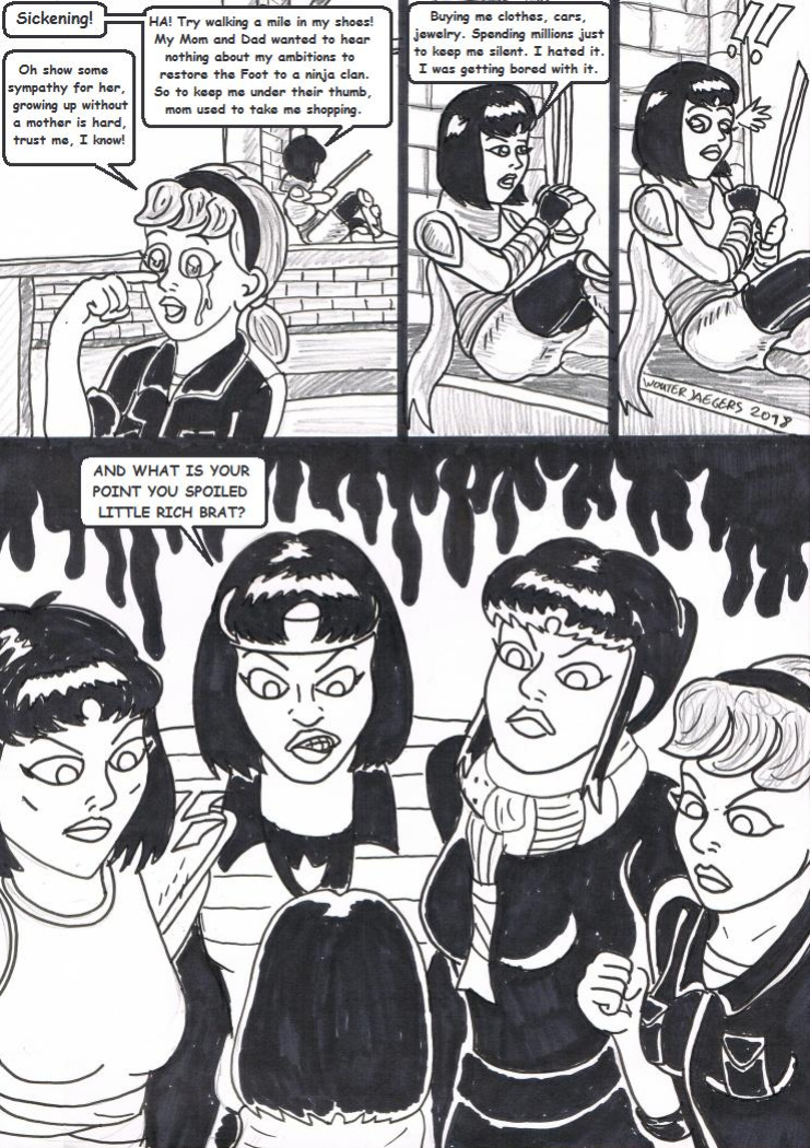 Teenage mutant Ninja Turtles: Karai versus Karai.