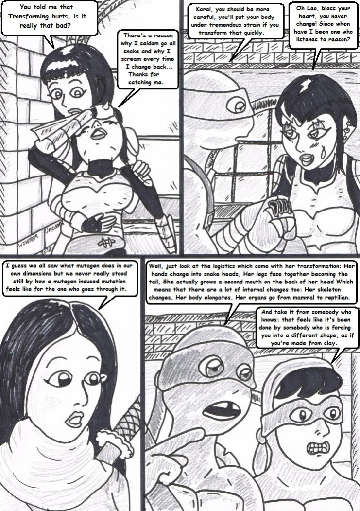 Teenage mutant Ninja Turtles: Karai versus Karai.