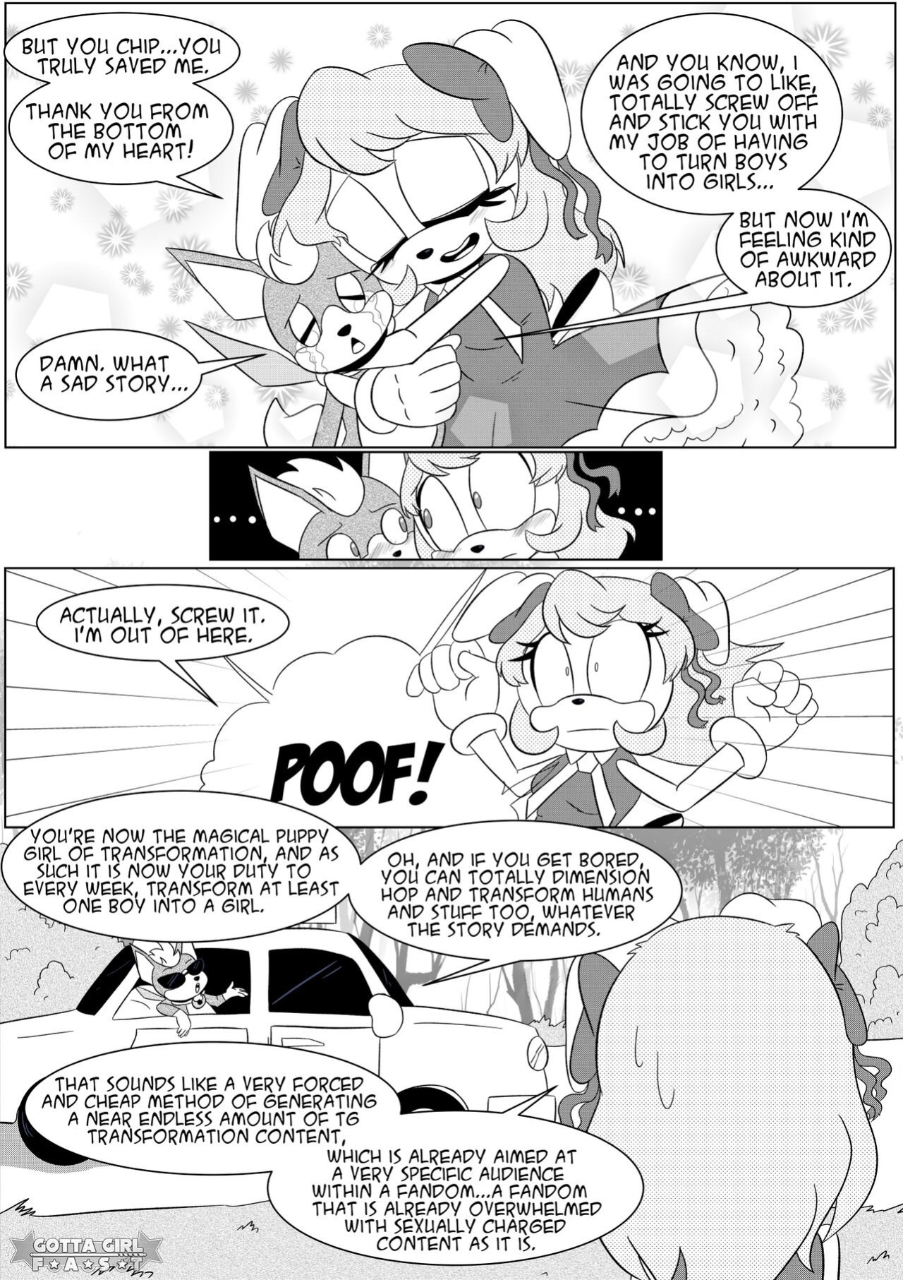 [FluffyTG] Gotta Girl Fast #2: Origin