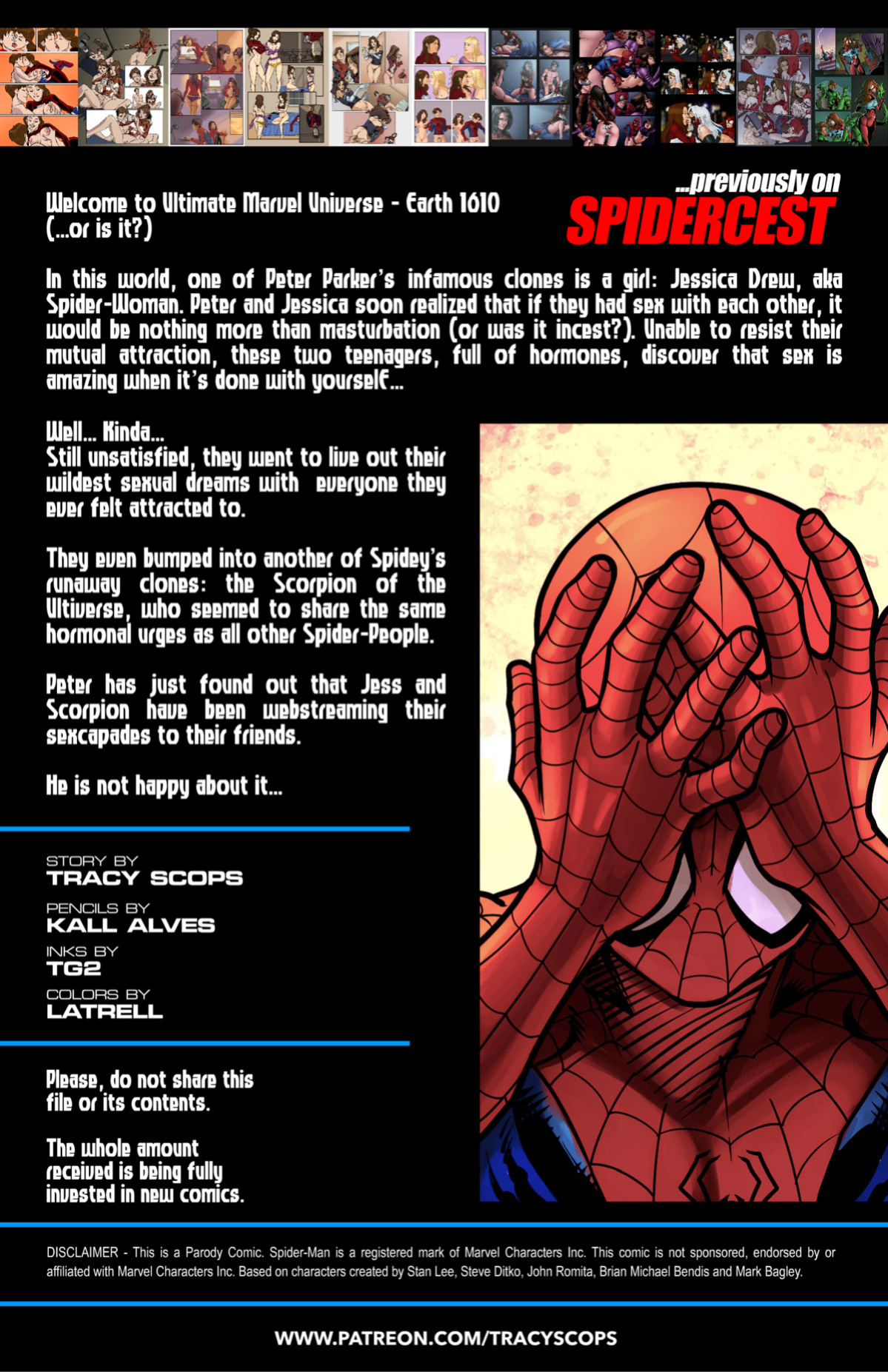 [Tracy Scops (Kall Alves)] Ultimate Spider-Man XXX 12 - Spidercest - An itsy bitsy spider climbs up (Spider-Man)