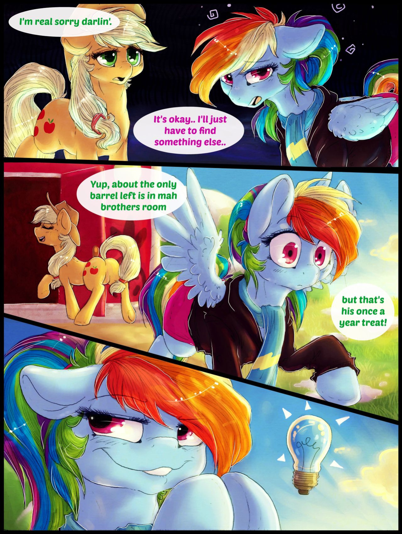 [Dimwitdog] Over a Barrel [Full color, Sketches, Flats]