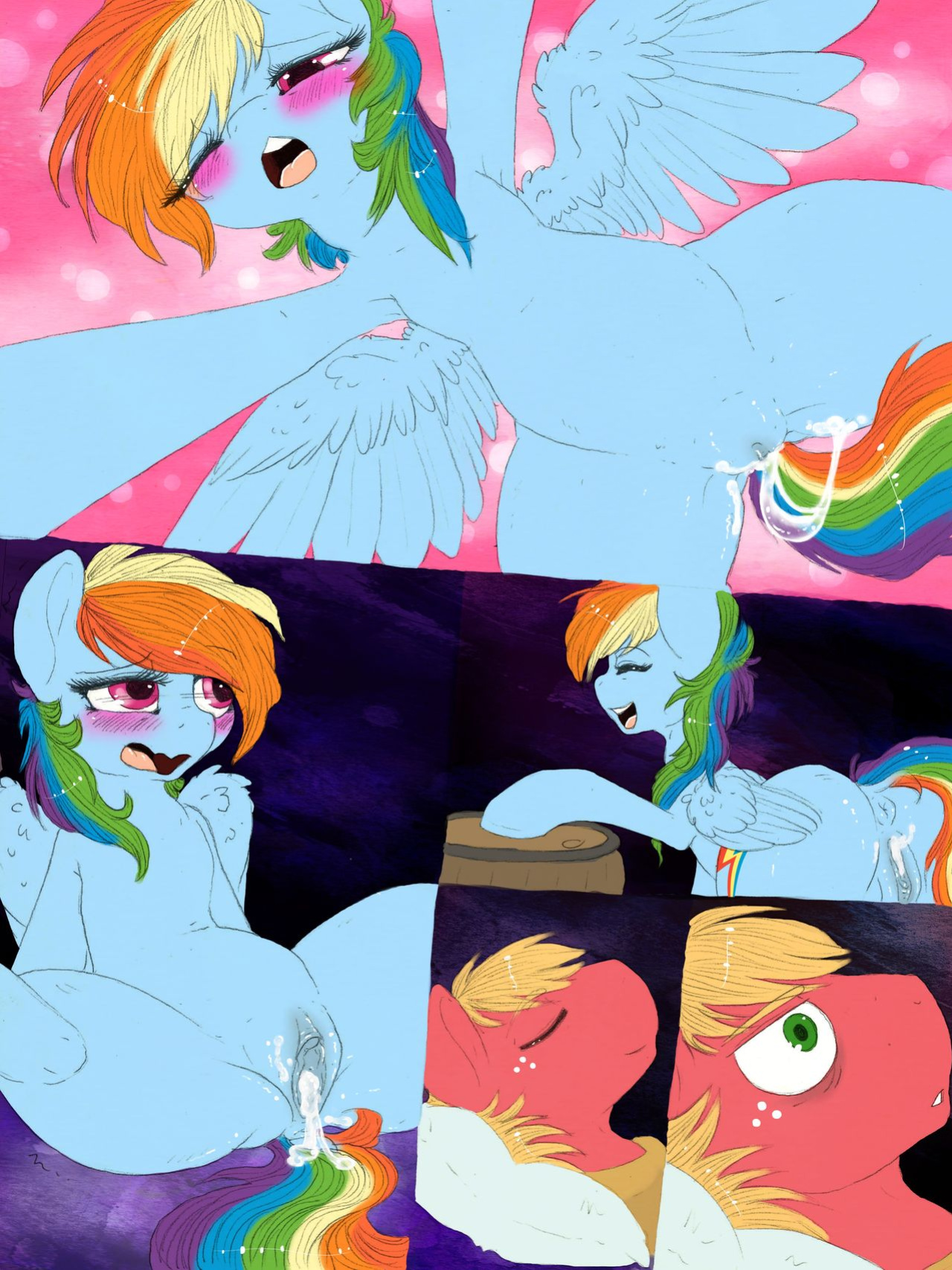 [Dimwitdog] Over a Barrel [Full color, Sketches, Flats]