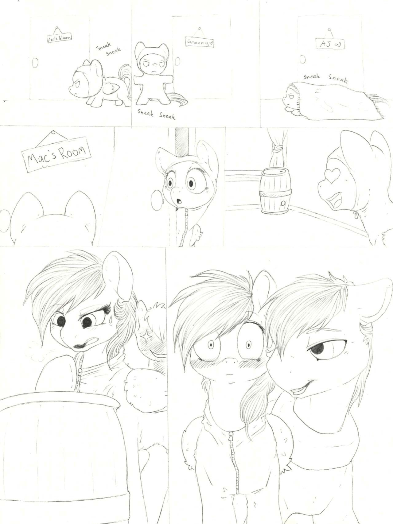 [Dimwitdog] Over a Barrel [Full color, Sketches, Flats]