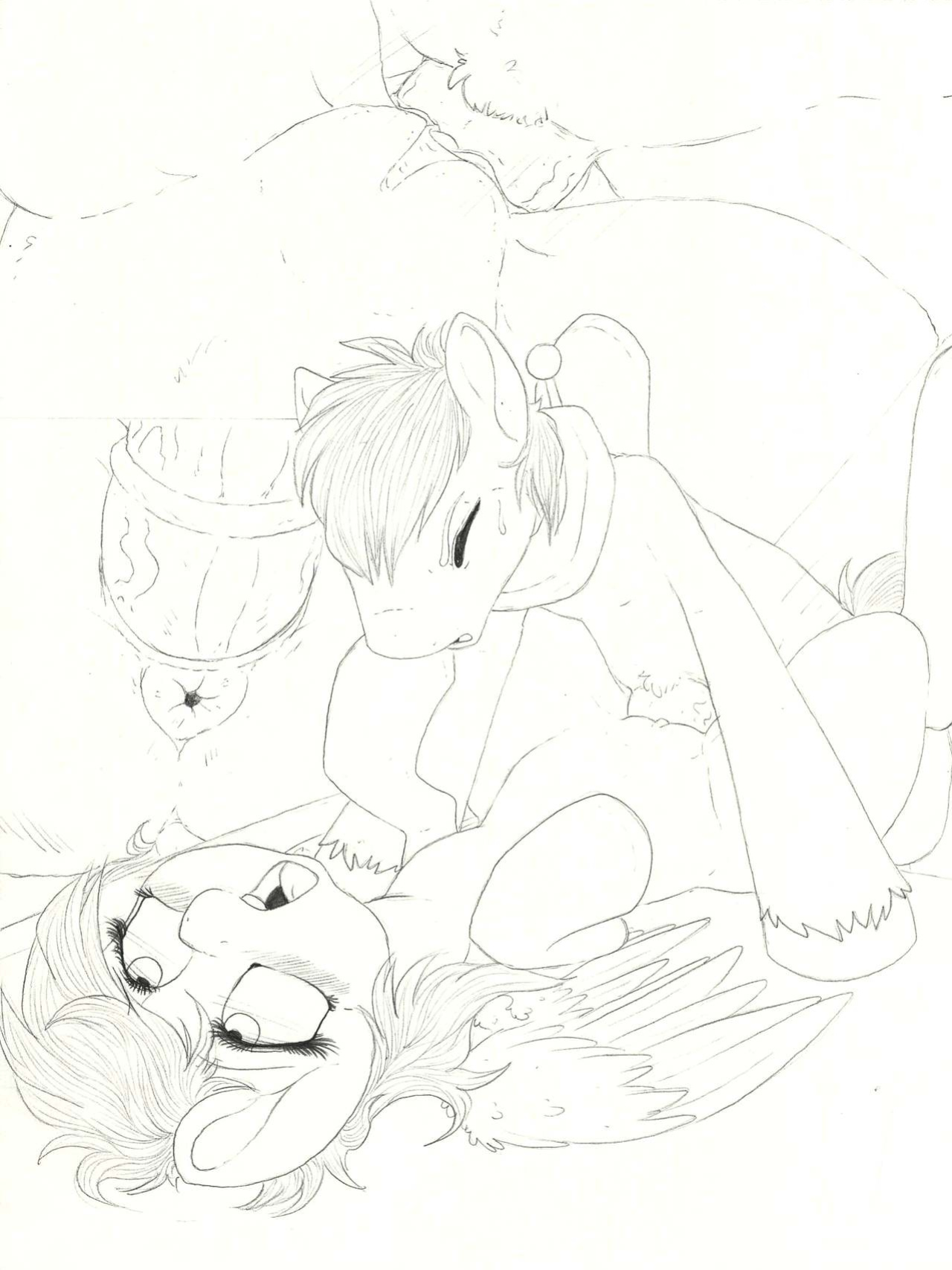 [Dimwitdog] Over a Barrel [Full color, Sketches, Flats]