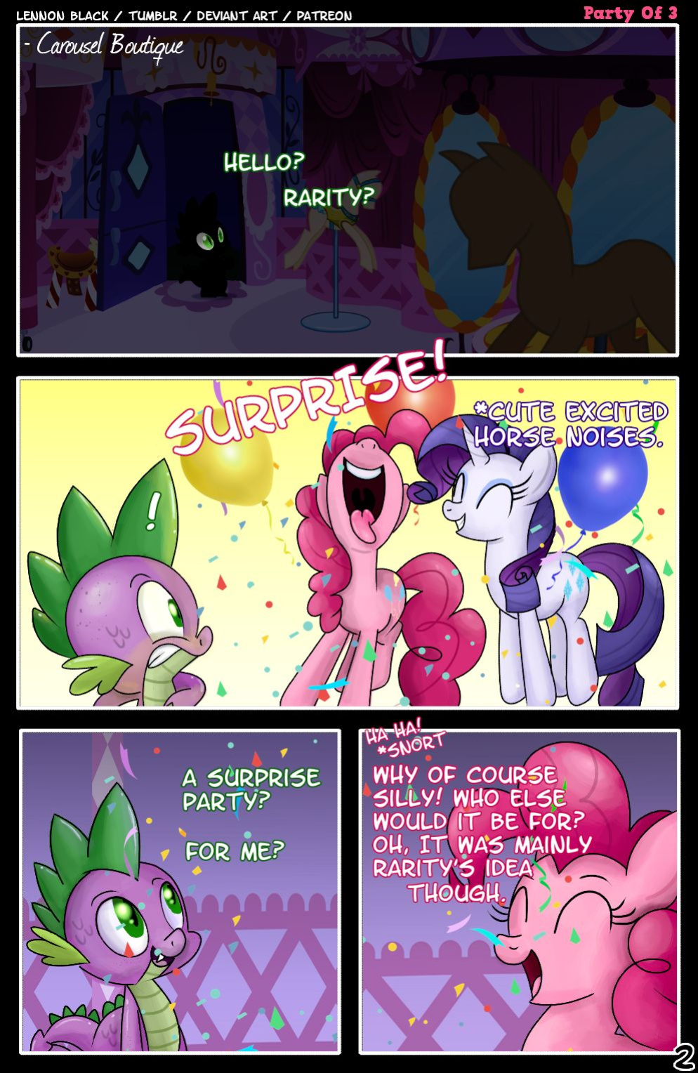 [Lennon Black] Party of 3 (My Little Pony: Friendship is Magic)