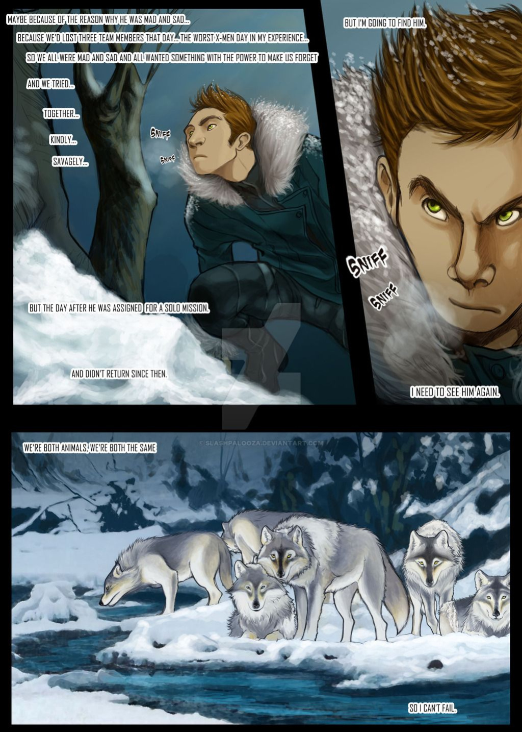 Wolverine and Nightwolf (by slashpalooza)