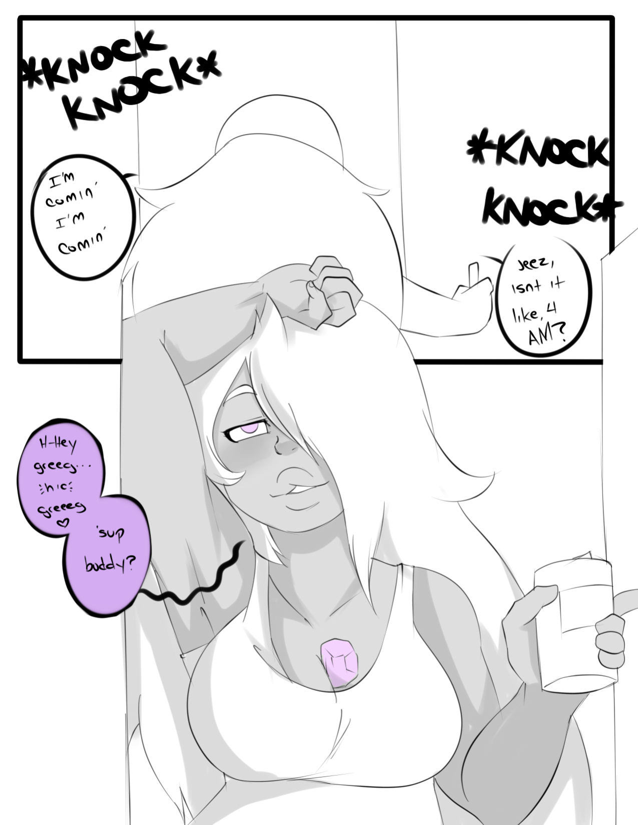 [Inuyuru] Amethyst's drinking problem (steven universe)