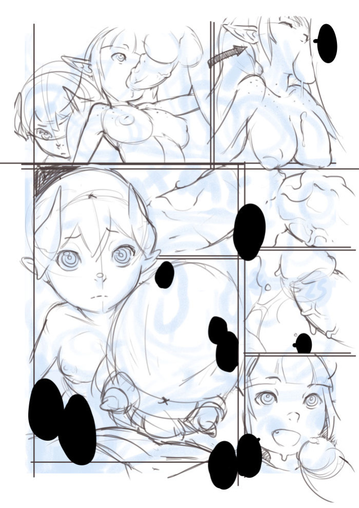 [Norasuko] Locking Horns_original sketches.