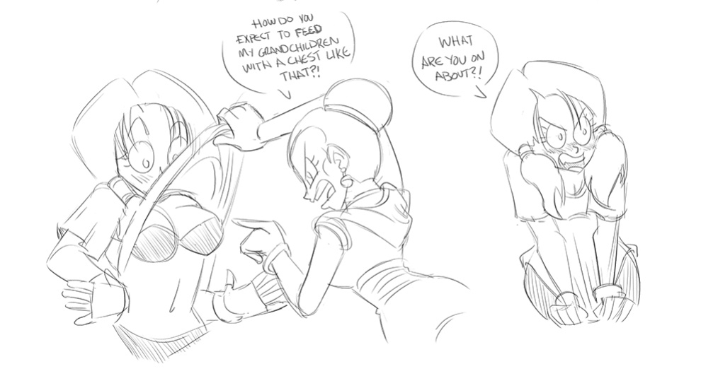 [Funsexydragonball] Videl meets Chichi (Dragon Ball Z)