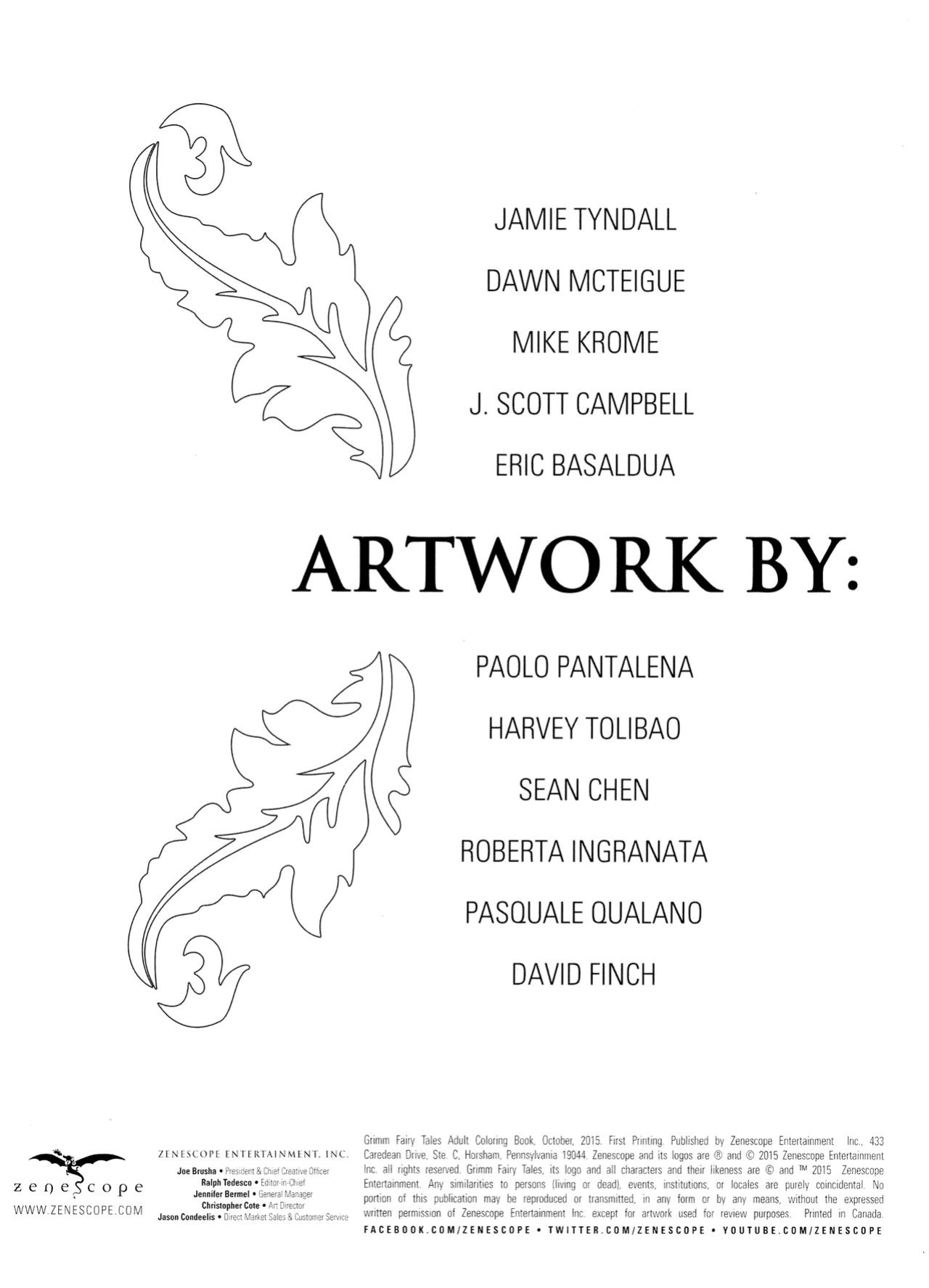 Grimm Fairy Tales Adult Coloring Book