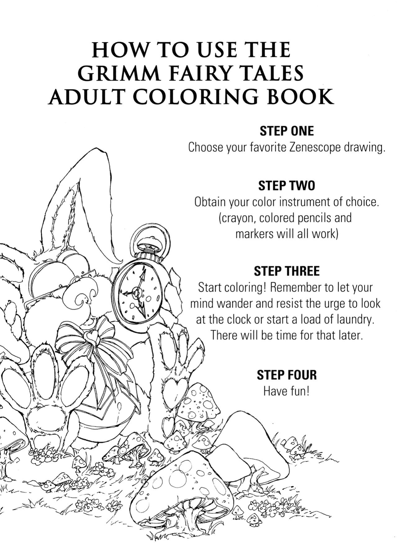 Grimm Fairy Tales Adult Coloring Book