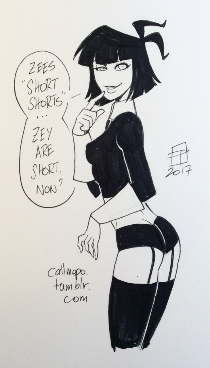 Callmepo - Short Shorts + Virgin Killer Sweater
