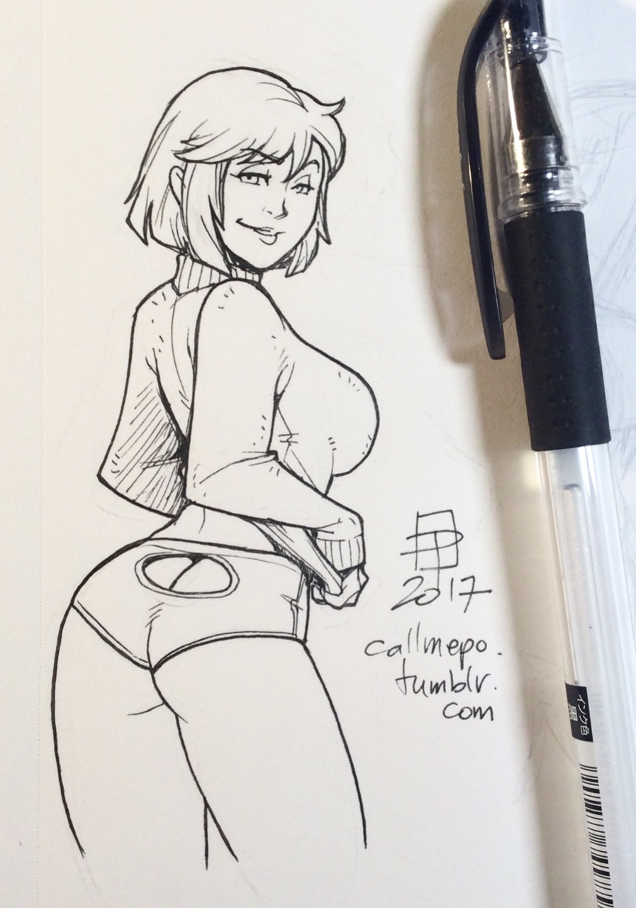 Callmepo - Short Shorts + Virgin Killer Sweater