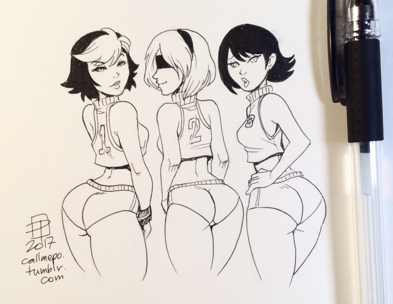 Callmepo - Short Shorts + Virgin Killer Sweater