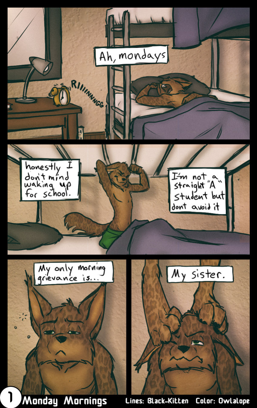 [Black-Kitten] Monday Mornings [Colorized]