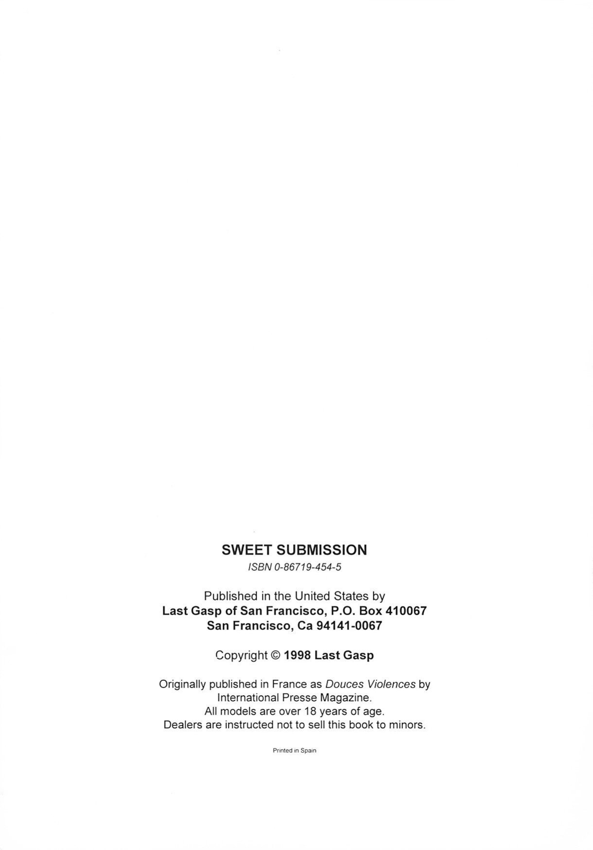 [Loïc Dubigeon] Sweet Submission