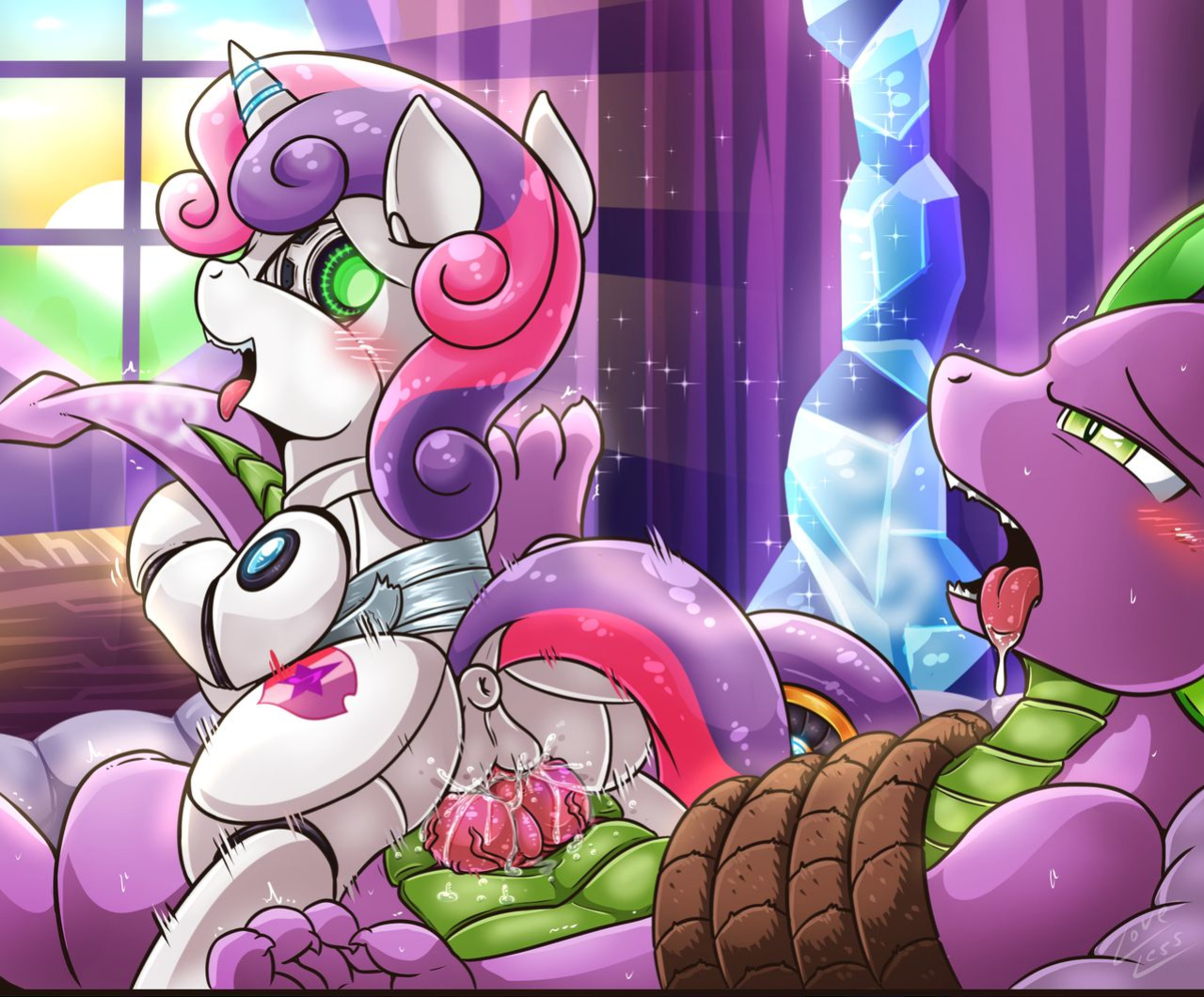 [Vavacung] Spike X Sweetie Bot (My Little Pony: Friendship is Magic)