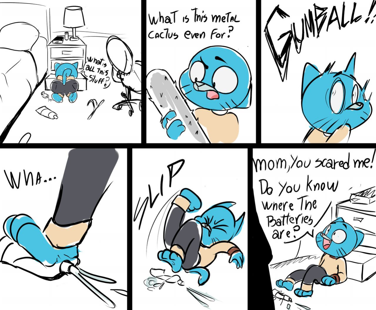 [fourball] Gumball's Battery Mishap (The Amazing World of Gumball)