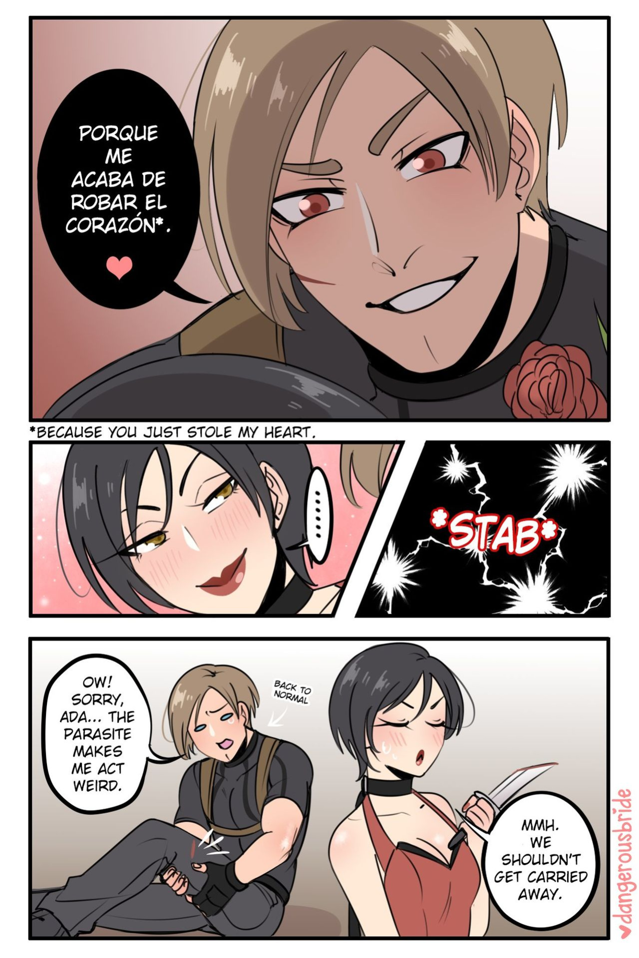 [DangerousBride] Her irresistible rookie (Resident Evil)