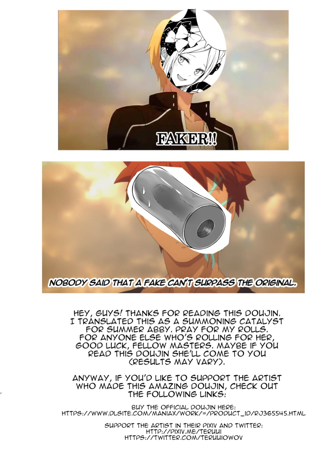 (C99) [FavoriteTrick! (Teruwi)] Abby-chan ni Onaho Mitsukaru hon | Abby-chan Found my Onahole (Fate/Grand Order) [ShinyTL]