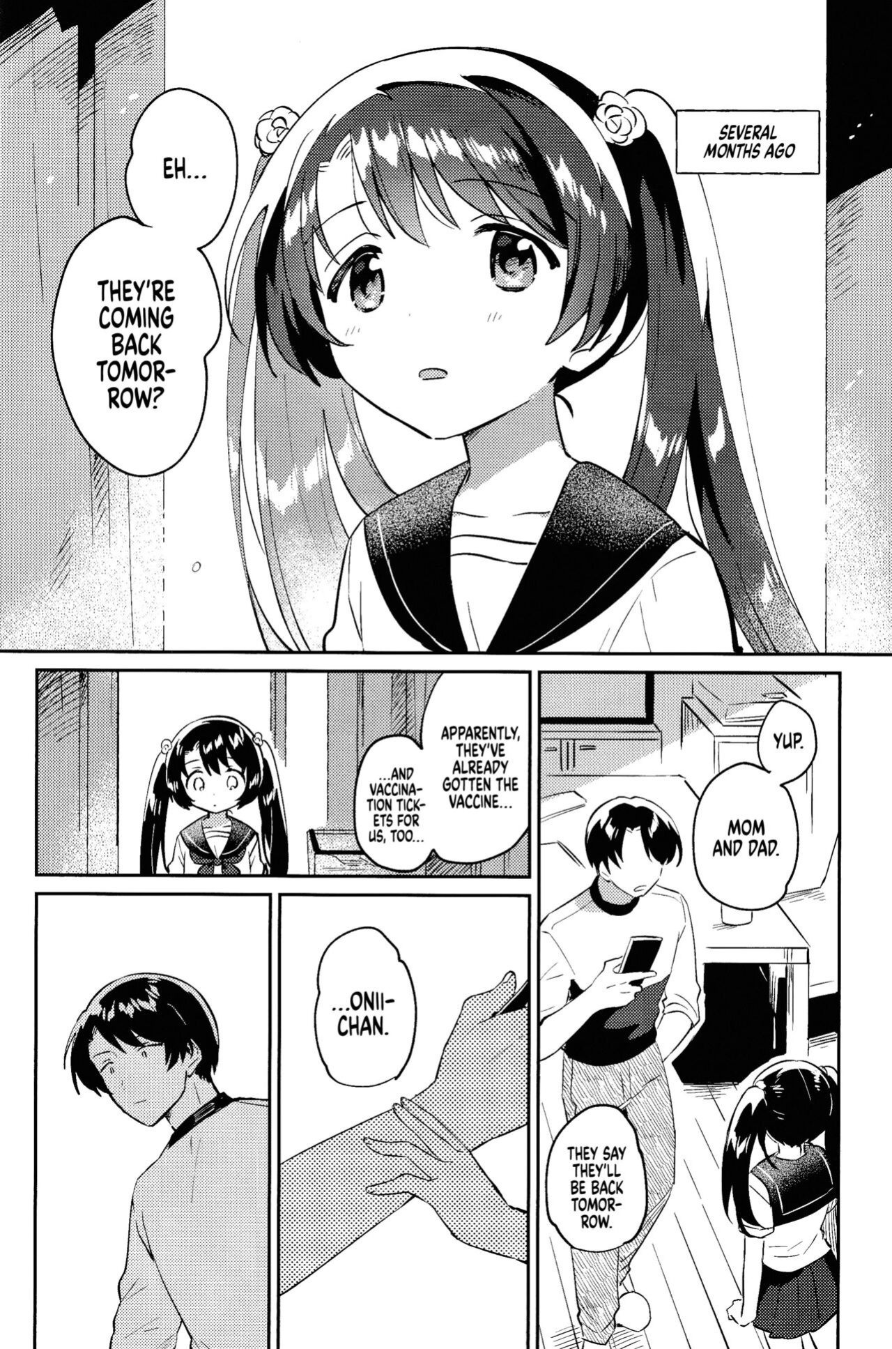 (COMIC1☆20) [squeezecandyheaven (Ichihaya)] Imouto to Lockdown √hell | In Lockdown Hell With My Little Sister