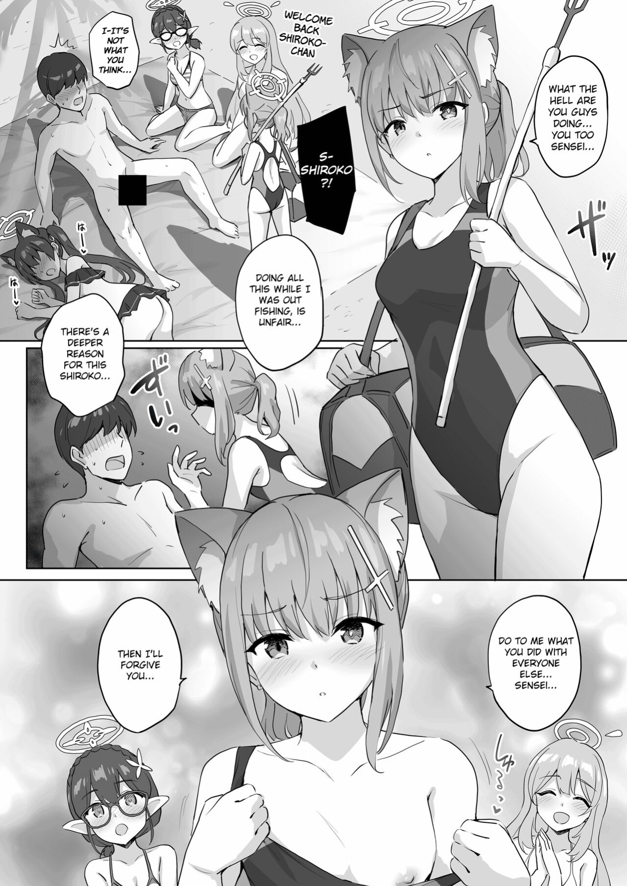 [Marugoshi] Shiroko to Mizugi Ecchi (Blue Archive) [SML]
