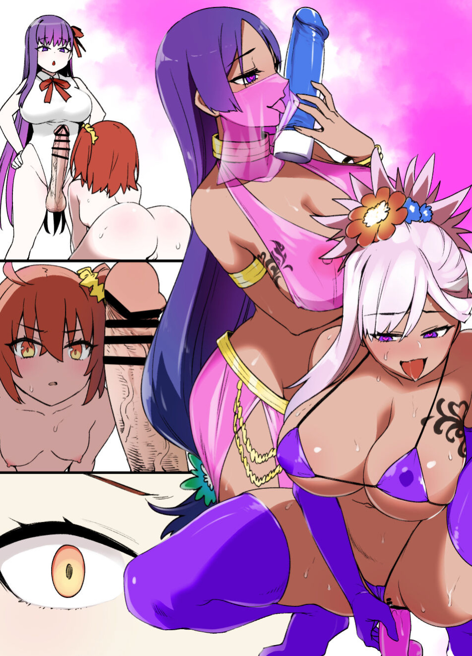 [kusayarou] Futanari BB ni Chaldea ga Sennou Shihai Sareru Manga | A manga where Futanari BB brainwashes Chaldea (Fate/Grand Order)