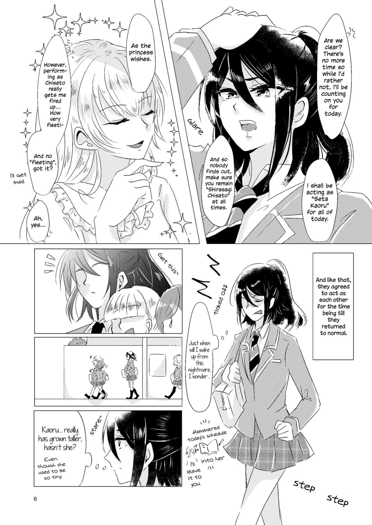 (BanG Dreamer's Party! 4th STAGE) [Minudorikan (Minu)] Watashi ga Chisato de Watashi ga Kaoru de. | I'm Chisato. And I'm Kaoru. (BanG Dream!) {WSDHANS}