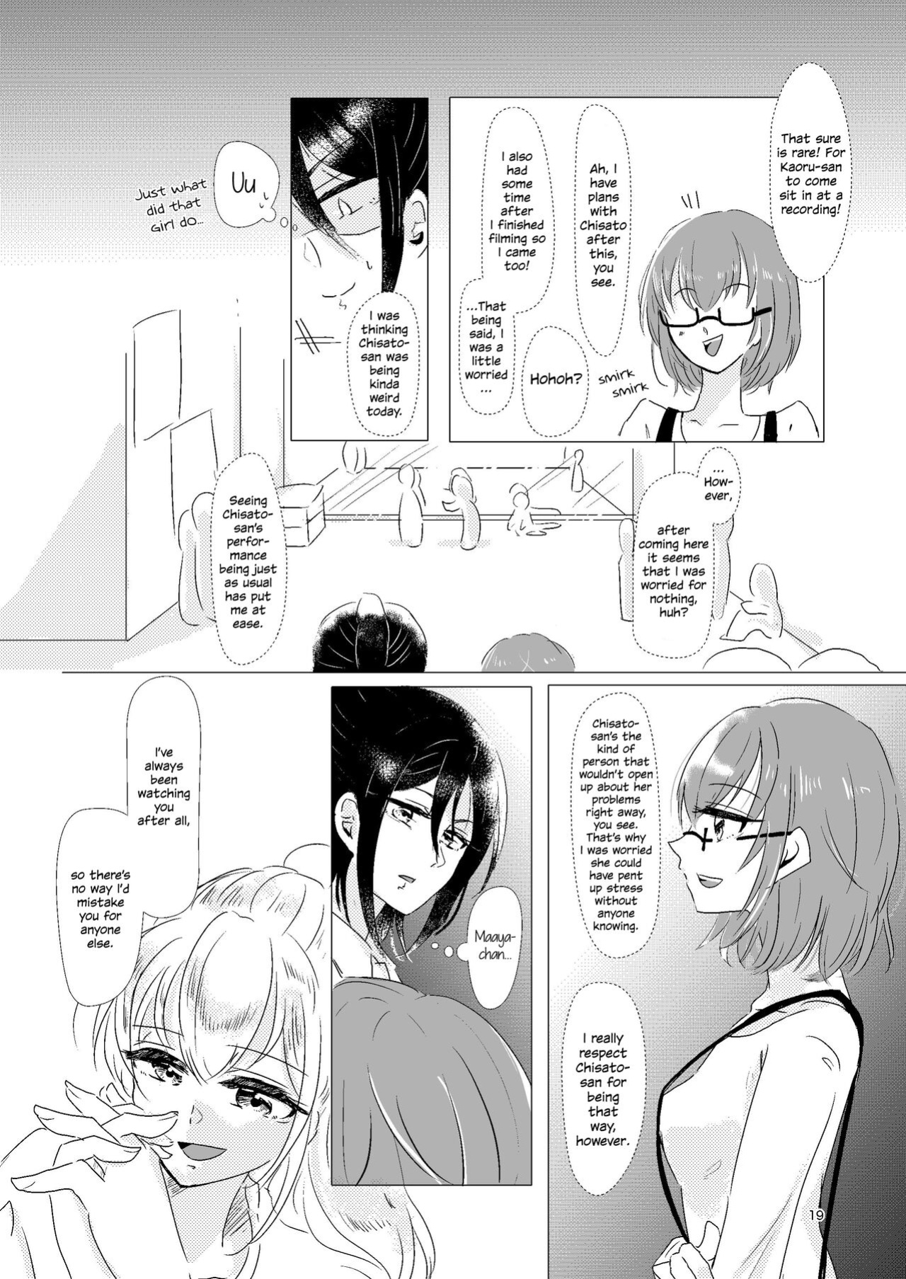 (BanG Dreamer's Party! 4th STAGE) [Minudorikan (Minu)] Watashi ga Chisato de Watashi ga Kaoru de. | I'm Chisato. And I'm Kaoru. (BanG Dream!) {WSDHANS}