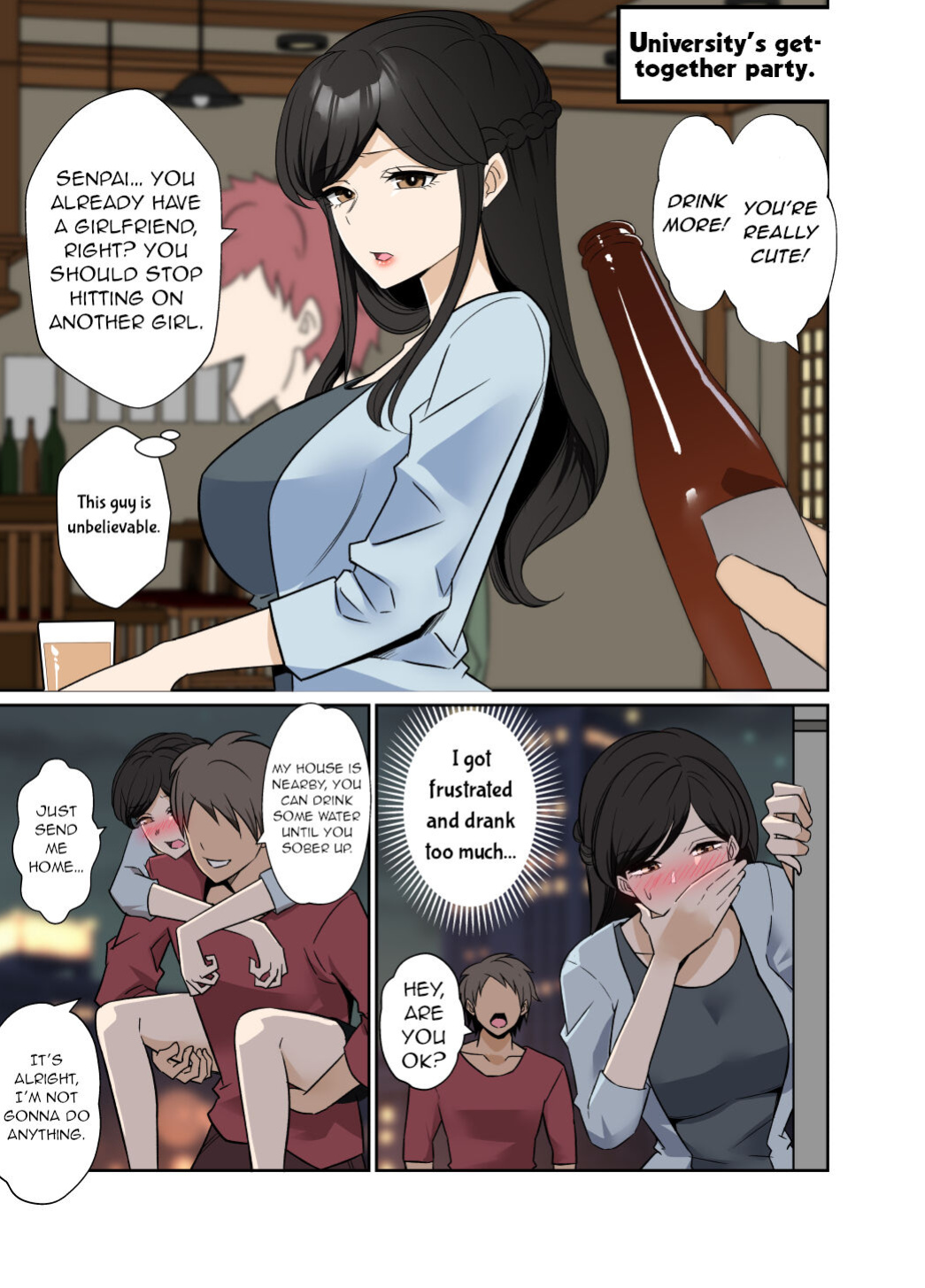 [Dokuneko Noil] yotta daigaku no kouhai o turekonde warui koto o suru hanashi {HMC Translation}