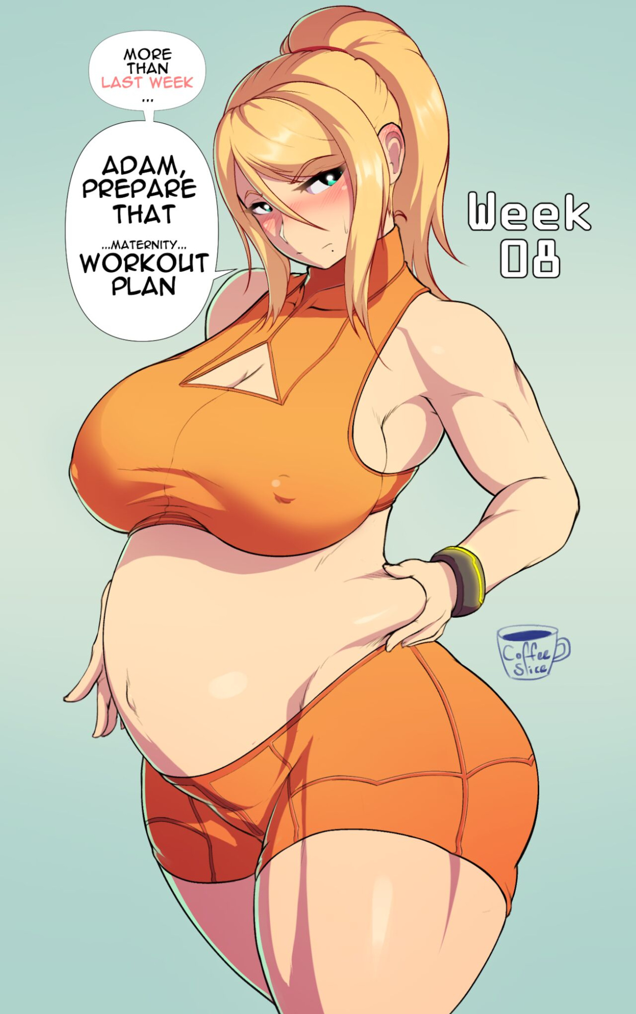 [CoffeeSlice] Samus Pregnancy Log (Metroid) (complete)