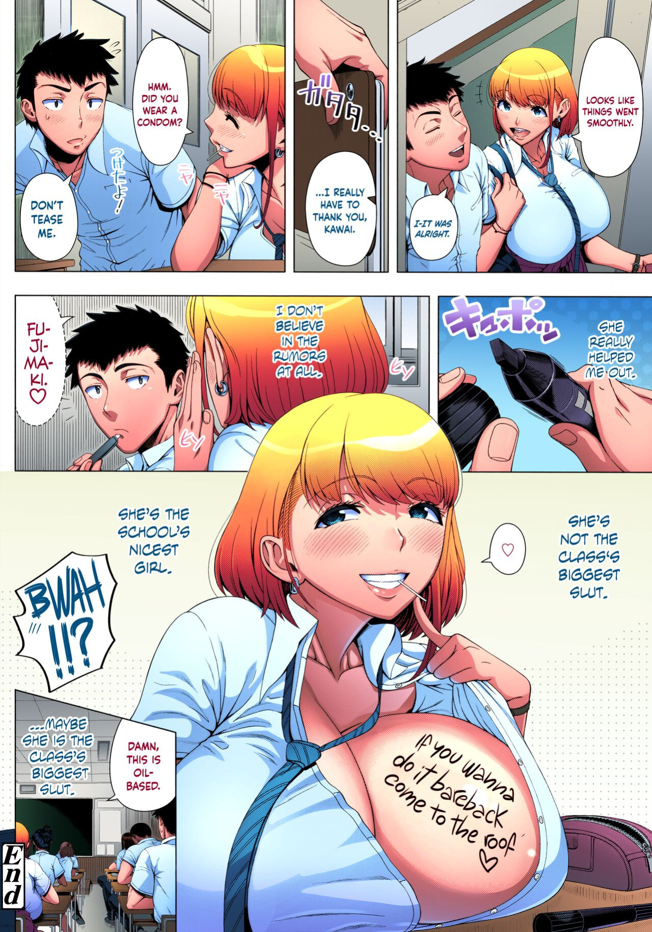 [Shinozuka Yuuji] JK Bitch no Renai Soudan | High School Slut's Love Consultation (Hajimete no Hitozuma) =The Lost Light= [Colorized]