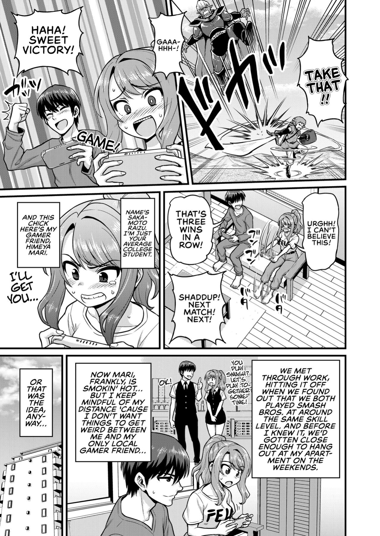 [Chimamire Yashiki (Gachonjirou)] Game Tomodachi no Onnanoko to Yaru Hanashi | Smashing With Your Gamer Girl Friend [head empty]