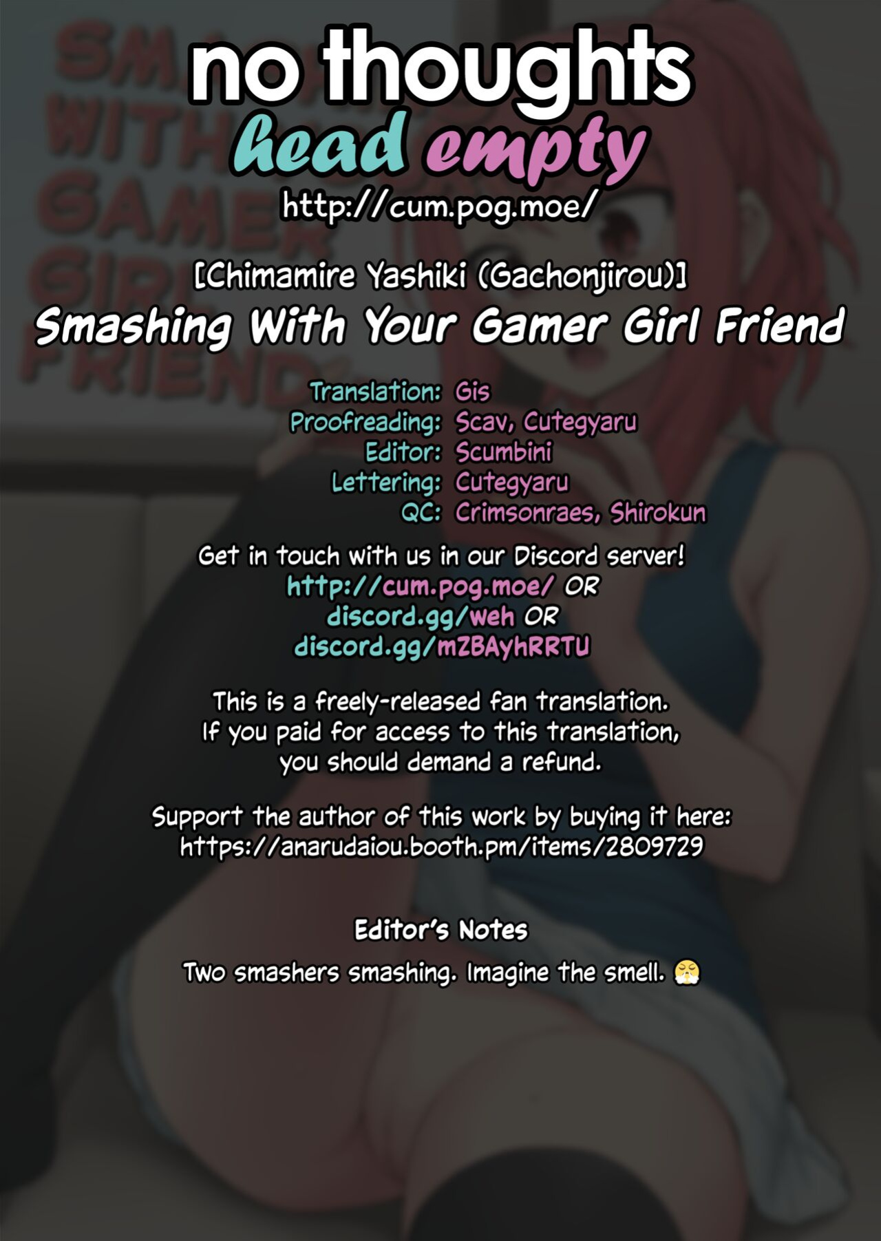 [Chimamire Yashiki (Gachonjirou)] Game Tomodachi no Onnanoko to Yaru Hanashi | Smashing With Your Gamer Girl Friend [head empty]
