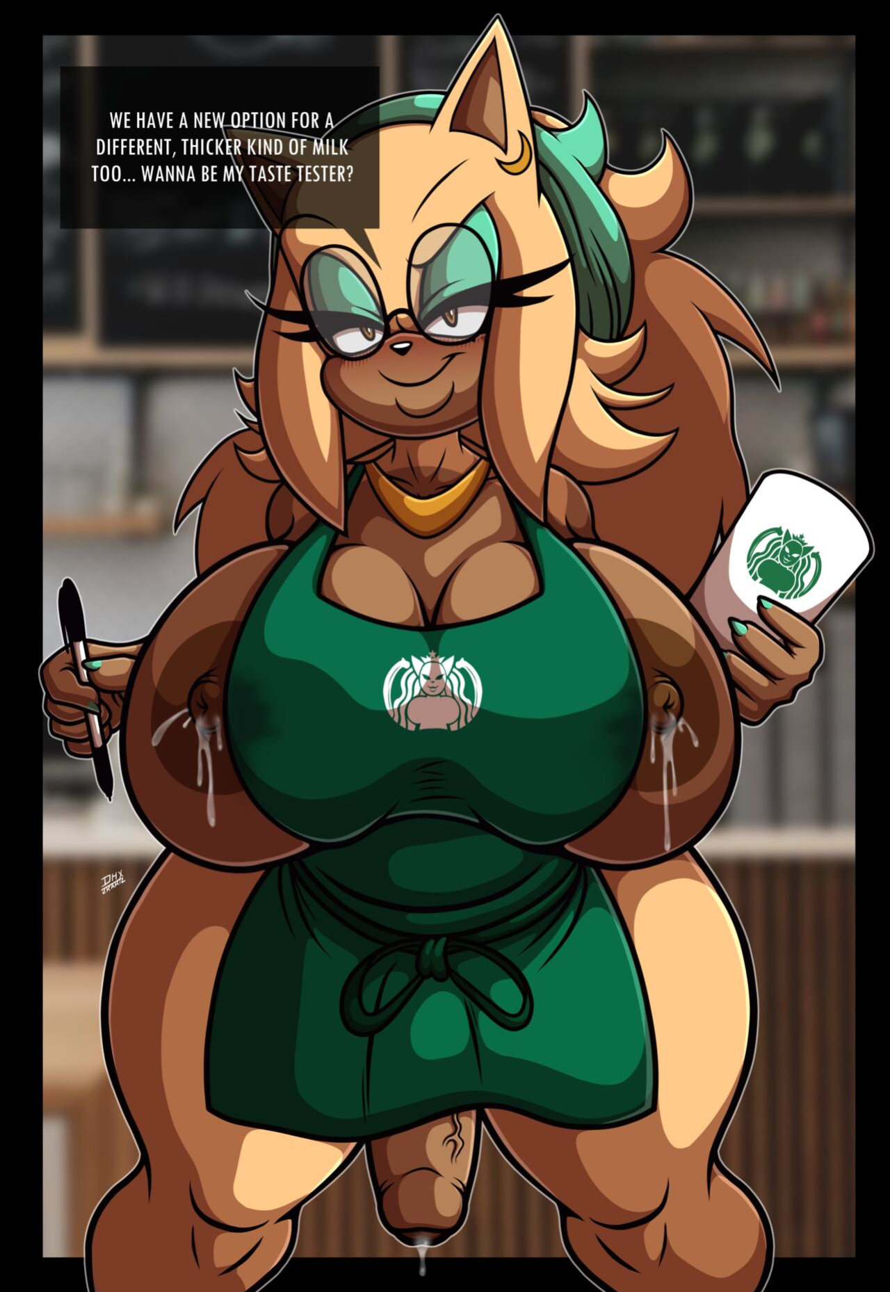 [DHX2KArtz] Desirée working at Starfucks I mean Starbucks!
