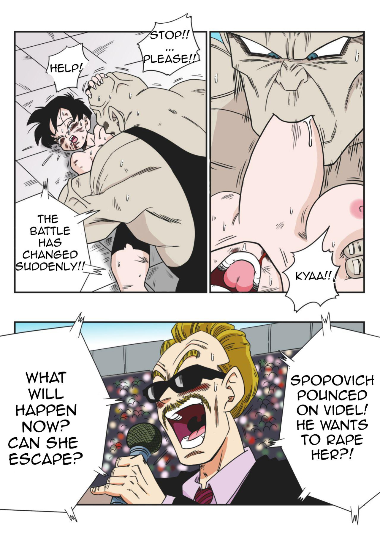 [Yamamoto] Videl VS Spopovich (Dragon Ball Z) [Colorized]
