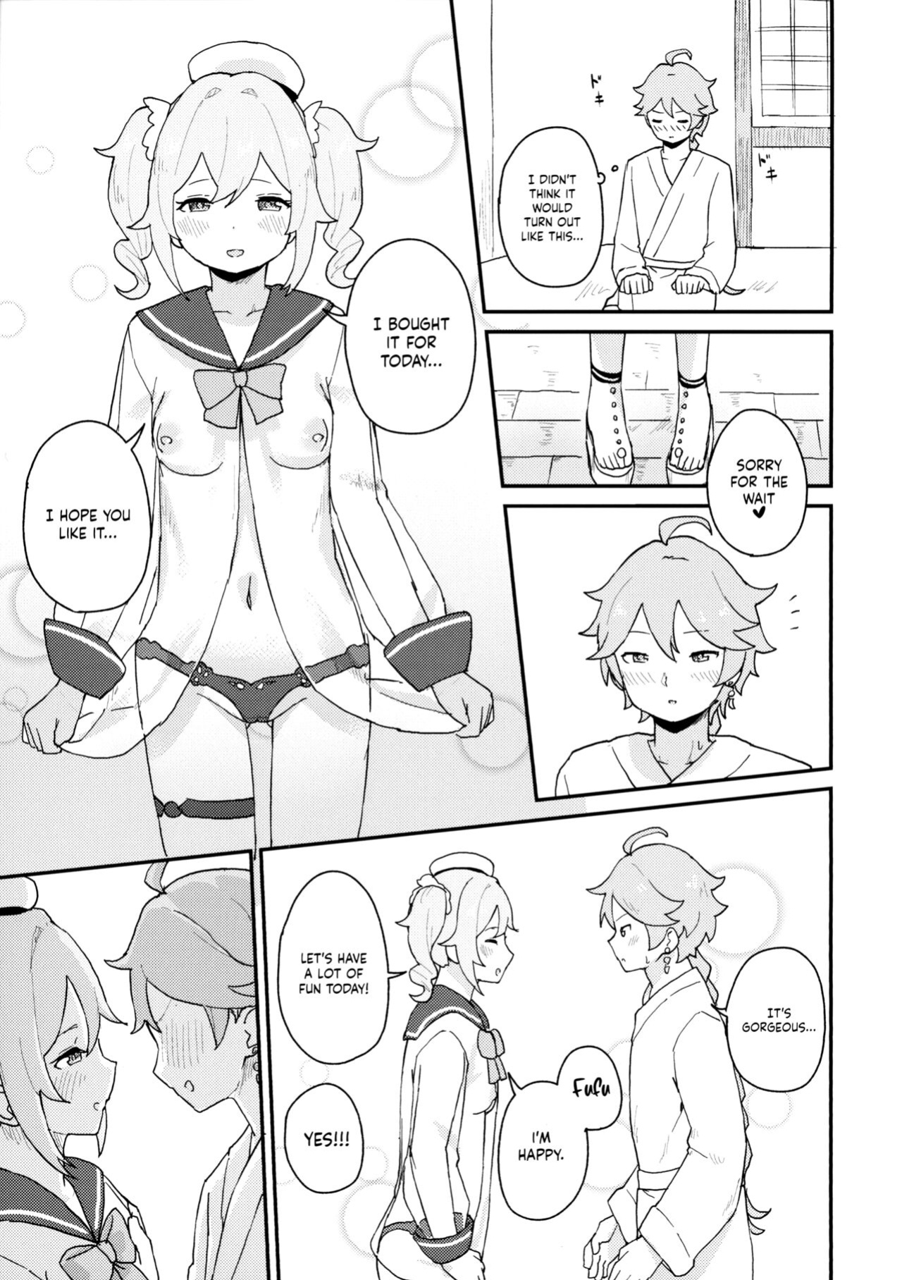 (C99) [Koromoko Kokoro (Koromotake)] Seiyoku no Tsuyoi Barbara no Hanashi | A Book About Barbara's Strong Libido (Genshin Impact) [LunaticSeibah]