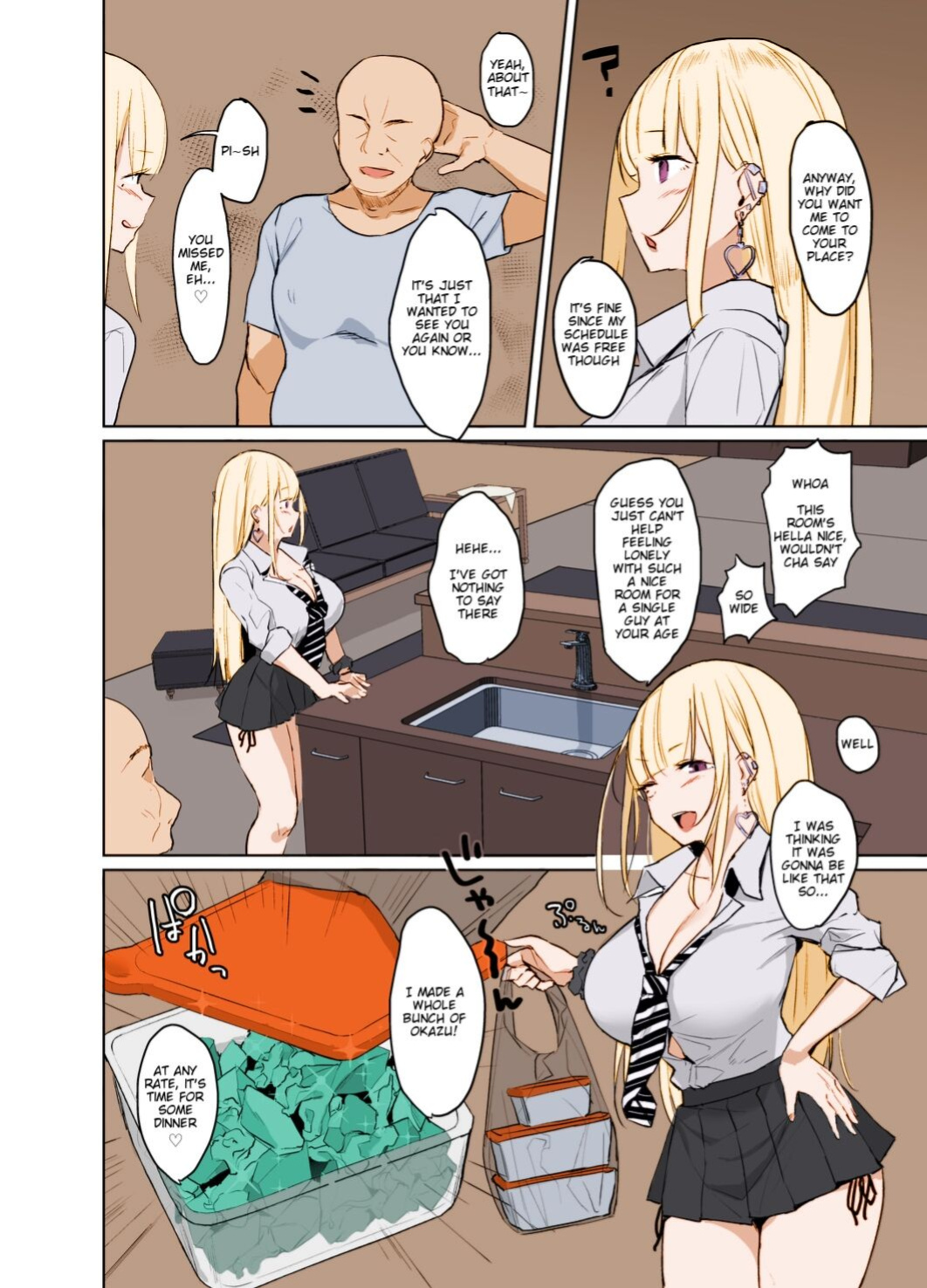 [EROTOMANIA (Nanae)] Ecchi na Gal JK ga Kyokon Zetsurin Oji-san to Pakoru Yatsu. [Nisor] [Colorized]