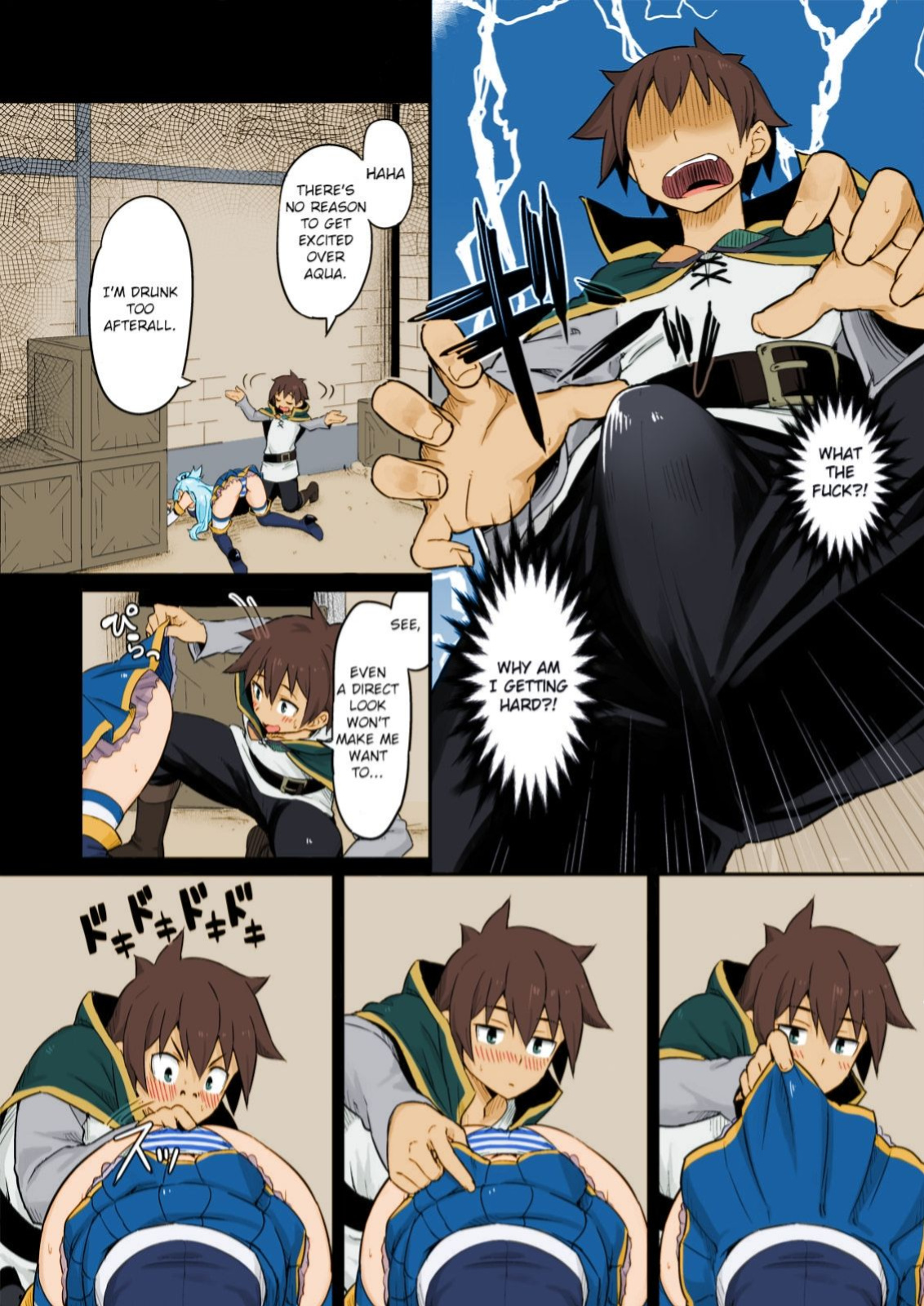 [Pirokobo (Piro)] Damegami-sama wa Nomisugi ni Gochuui o! (Kono Subarashii Sekai ni Syukufuku o!) [Colorized]