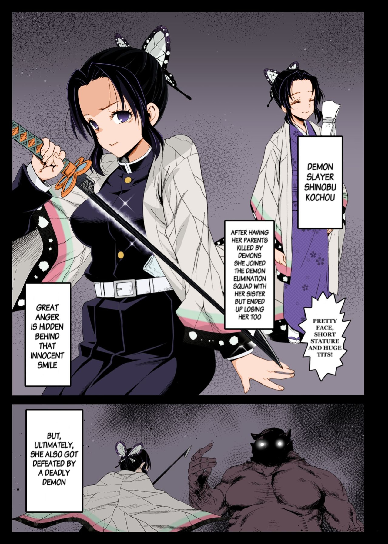 [Eromazun (Ma-kurou)] Kochou Shinobu Kan ~Neteiru Aida ni Ossan Oni ni Okasareru~ - RAPE OF DEMON SLAYER 2 (Kimetsu no Yaiba) [MegaFagget] [Colorized]