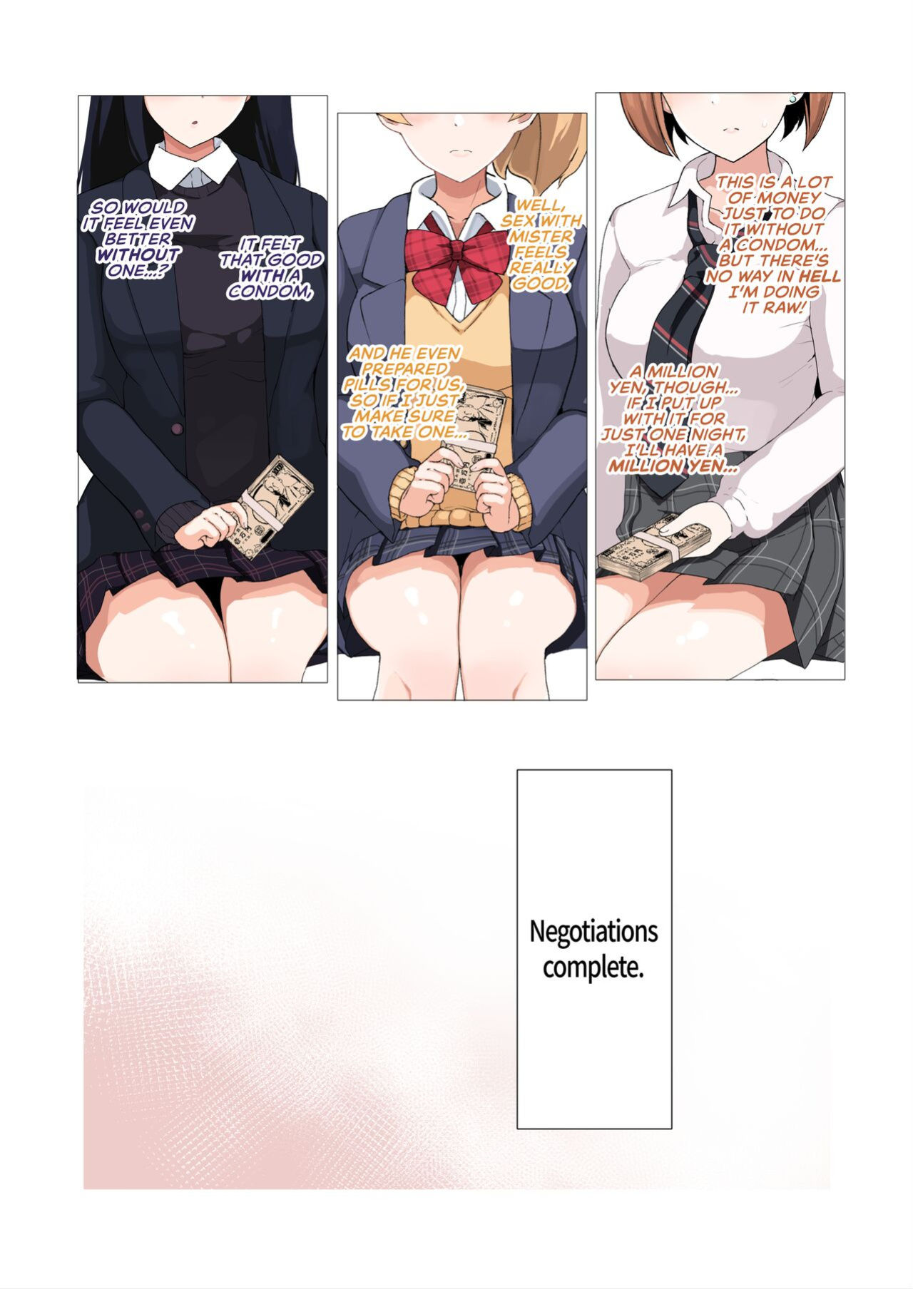 [Sasanoha Toro] Enkou 4P Harem Musekinin Nakadashi H ~Enjoukousai de Seifuku Shoujo 3-Nin ni Nama de Nakadashi Shimakuru~ [Shizuhaki]